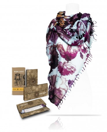 Палантин Женский W40-PORTE.FLEUR/VIOLETTE